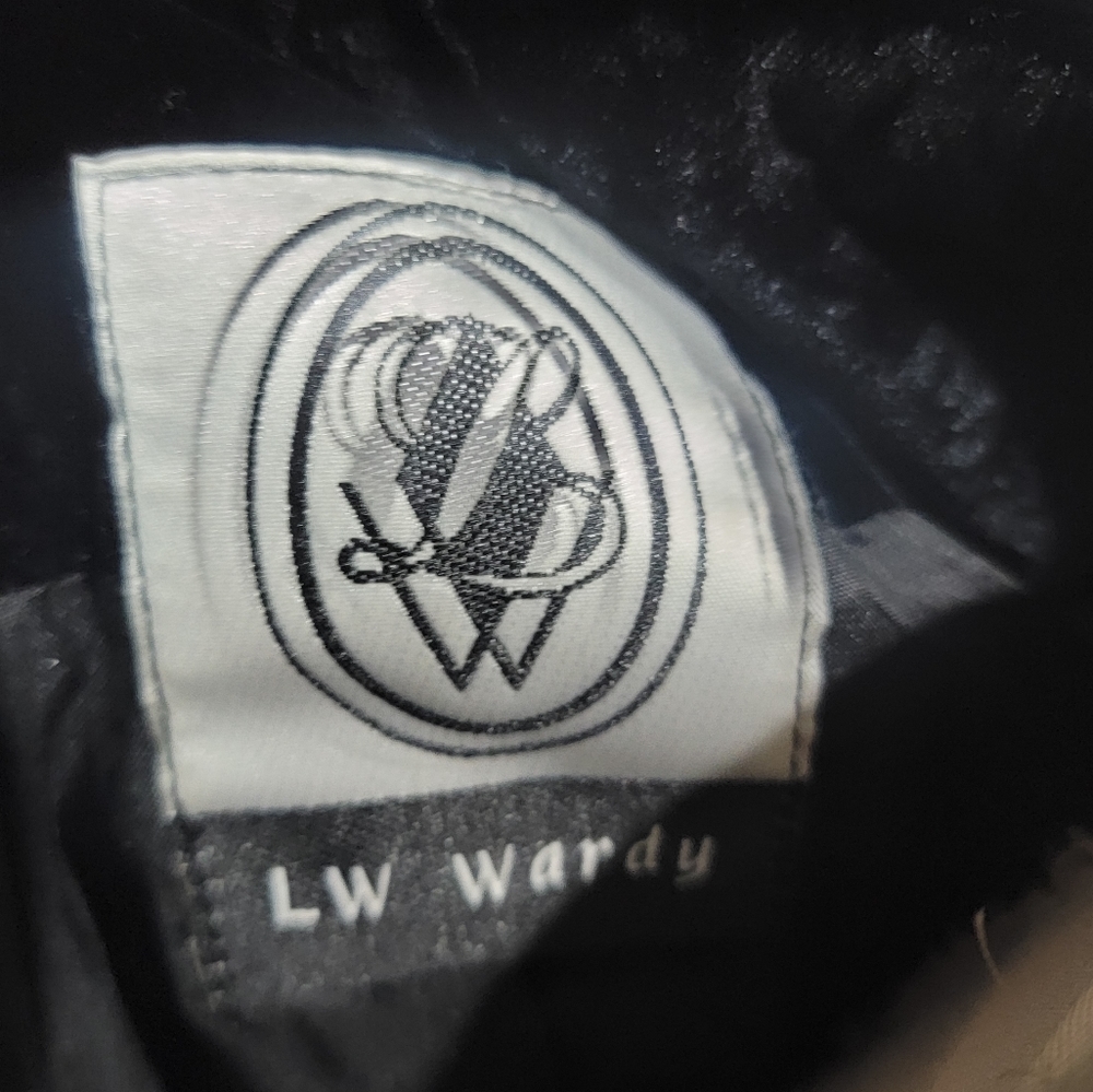 Vintage LW WARDY Black Embossed Velvet Satin Collar Smoking Jacket Blazer M/L - Picture 11 of 11